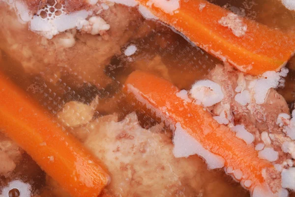 Fondo de la jalea de carne aspic con verduras — Foto de Stock