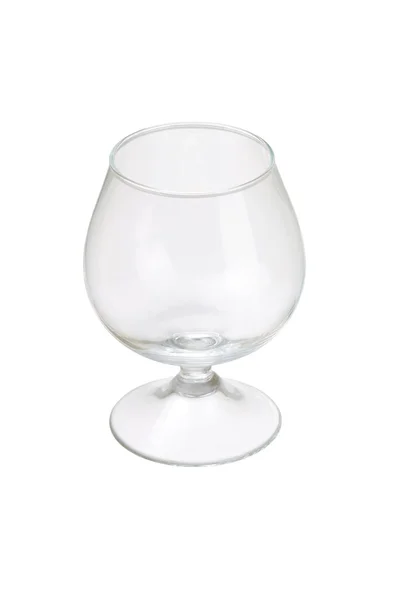 Nieuwe transparante wijnglas op wit — Stockfoto