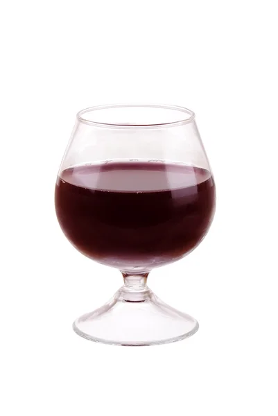 Closeup rode wijn glas geïsoleerd — Stockfoto
