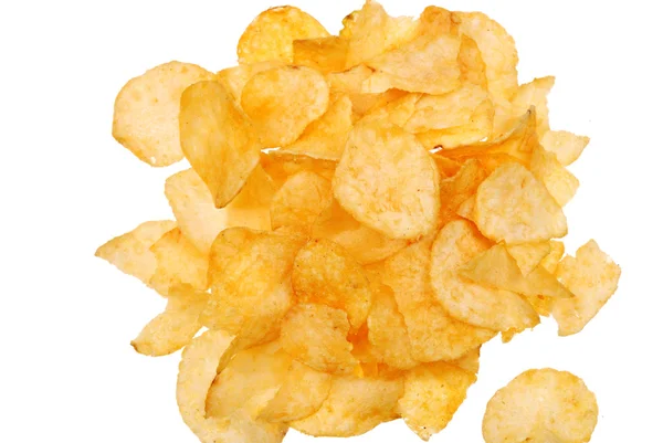 Background form chips on white — Stock Photo, Image