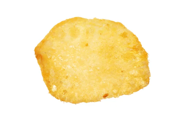 O único pedaço de batatas fritas isolado — Fotografia de Stock
