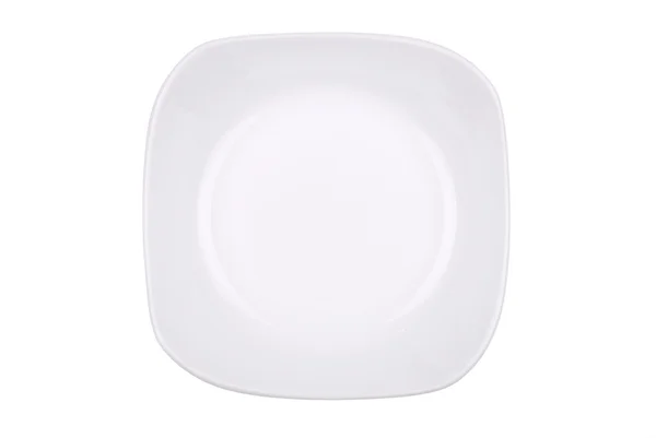 Белое блюдо изолировано на белом — стоковое фото