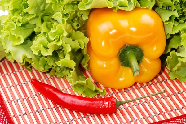 Paprika og klorpepper – stockfoto