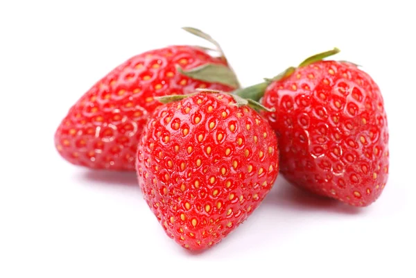 Frische Erdbeeren isoliert — Stockfoto