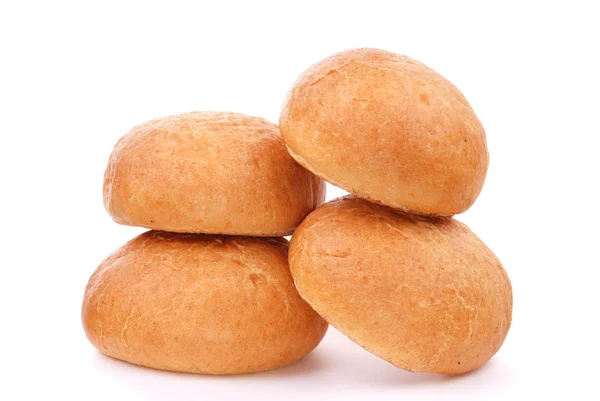 Trois petits pains frais isolés — Photo