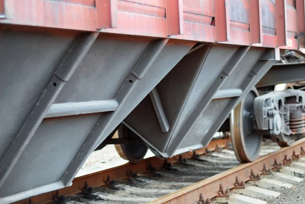 Primo piano di un trasporto ferroviario di merci — Foto Stock