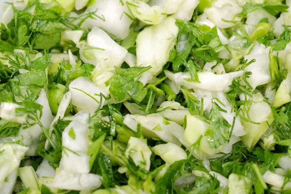 Arka plandan vejetaryen salata — Stok fotoğraf