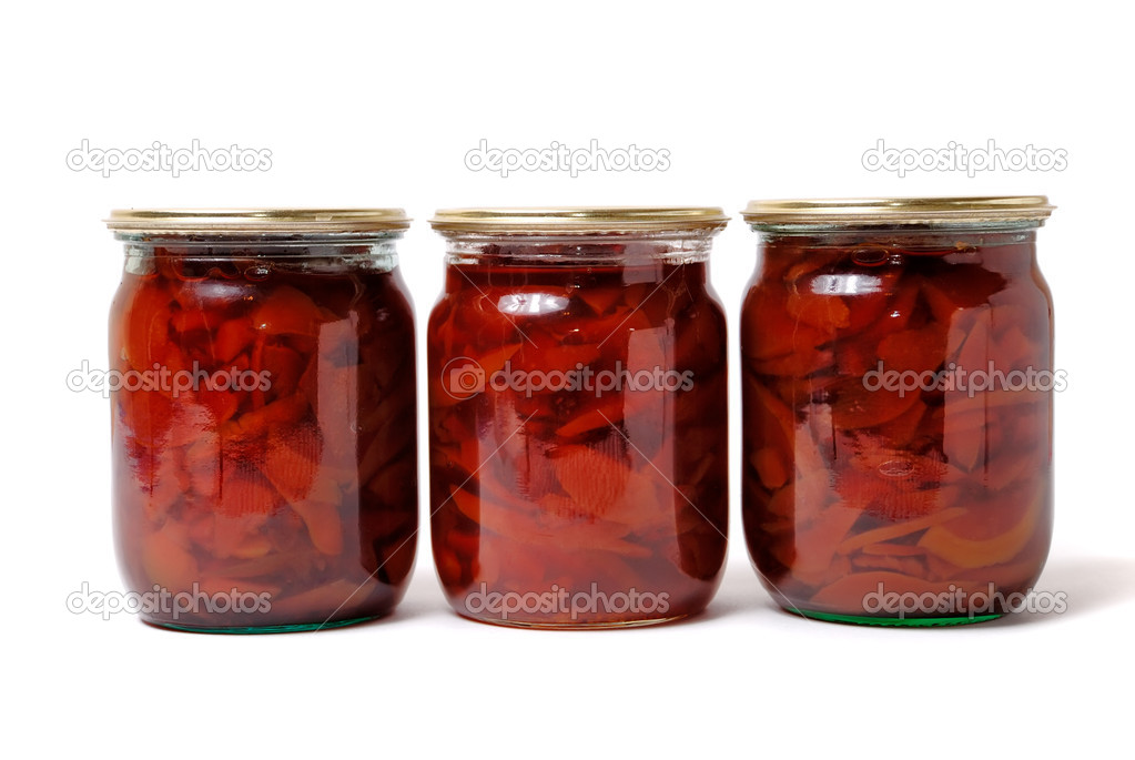 Three preserve of quince jam