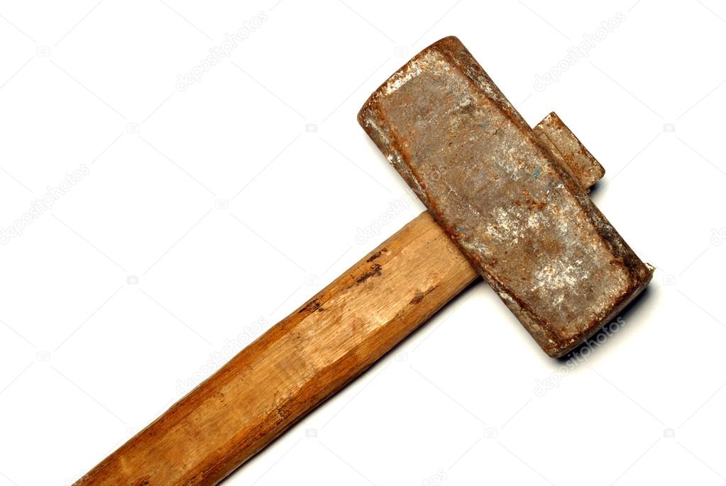 The big sledge hammer on white — Stock Photo © soleg 12117789
