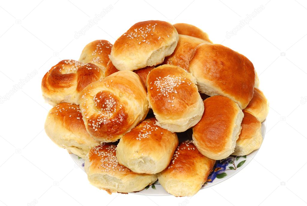 Small group of fresh pies on a plate