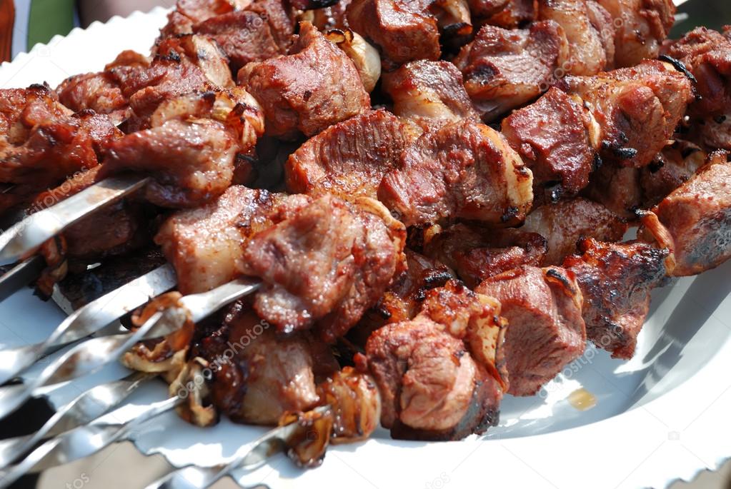 Prepared meat on a plate