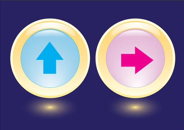 Vector buttons with arrow icon — Stock Vector