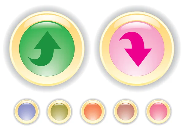 Vector buttons with arrow icon — Stock Vector