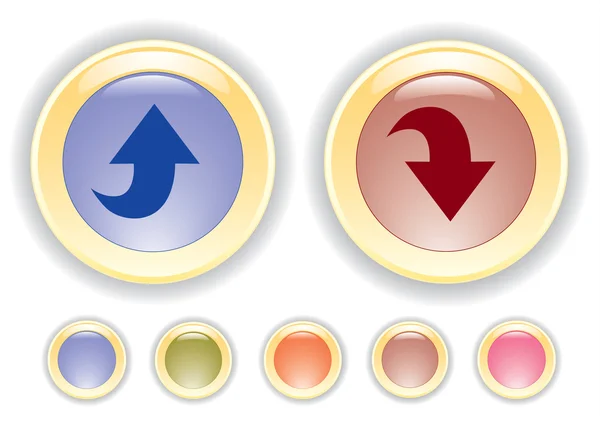 Vector buttons with arrow icon — Stock Vector