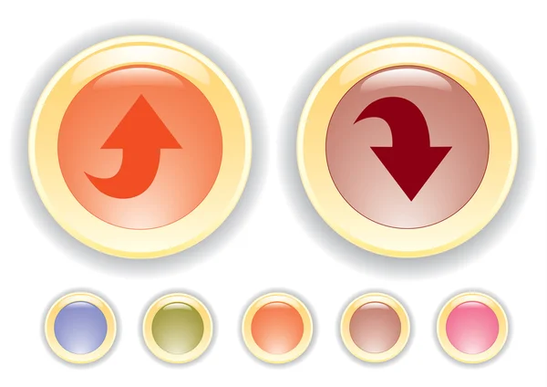 Botões de vetor com ícone de seta — Vetor de Stock