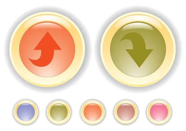 Vector buttons with arrow icon — Stock Vector