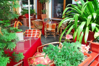 yaz açık hava kafe