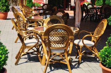 yaz açık hava kafe