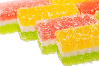 meyve dilimleri beyaz şeker