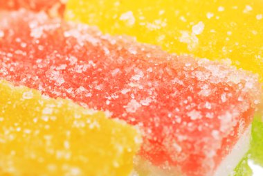 meyve dilimleri beyaz şeker