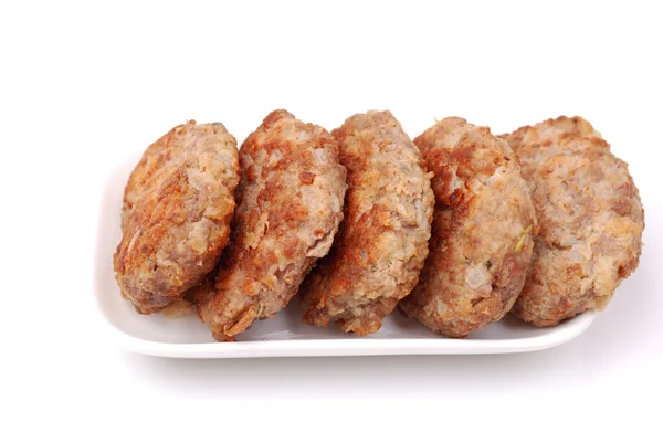 접시에 구운된 고기 — 스톡 사진