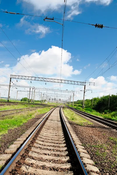 Visa på sommaren järnväg — Stockfoto