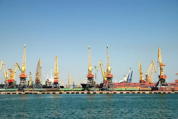 Panorama of the trading seaport — Stock Photo, Image