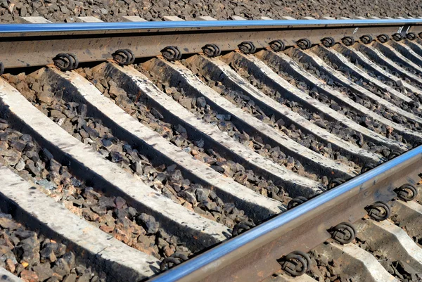 Fundo ferroviário de aproximação — Fotografia de Stock