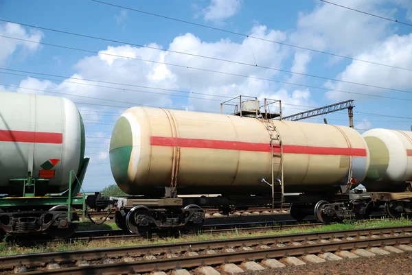 Petrol Tankları demiryolu taşımacılığında — Stok fotoğraf