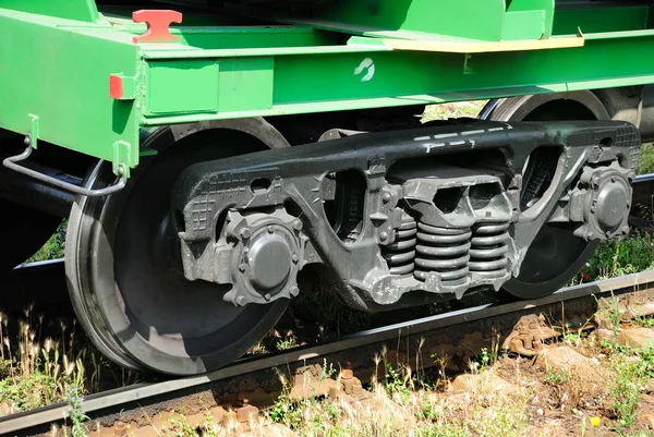 The wheel mechanism of the train — Stock Photo, Image