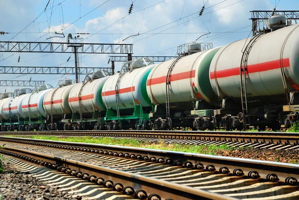 Tank cars with oil — Stock Photo, Image