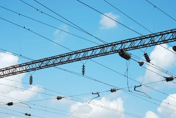 Infra-estrutura eléctrica da via férrea — Fotografia de Stock