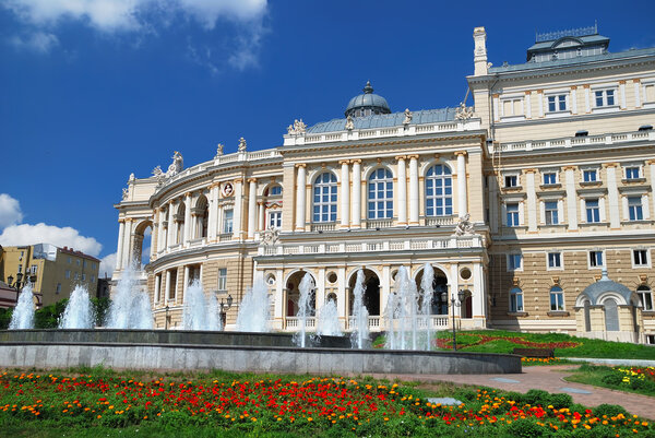 Public opera theater in Odessa Ukraine