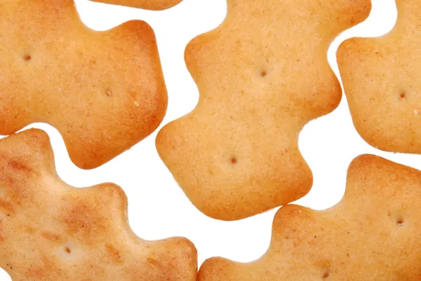 Hintergrund aus Cookies auf Weiß — Stockfoto