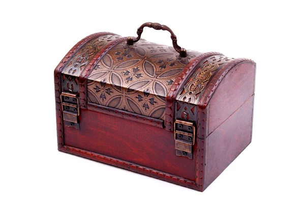 Closed and locked treasure chest Royalty Free Stock Images