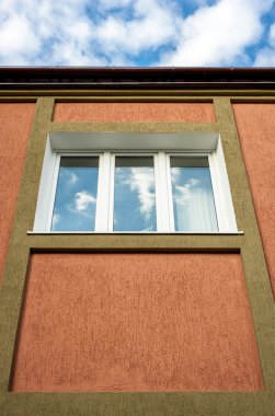 kırmızı çizgili sıva duvar dokusu