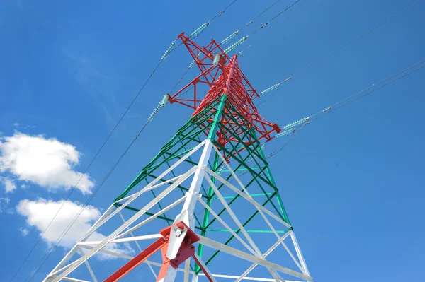 Hoogspanningsleidingen — Stockfoto