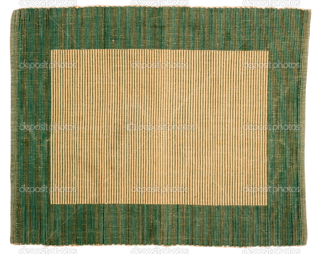 Green striped fabric as frame