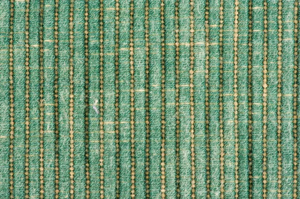 Green striped fabric background — Stock Photo, Image