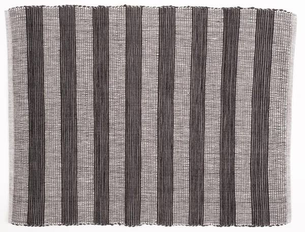 Black and white striped fabric background — Stock Photo, Image