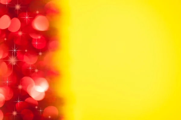 Bokeh rouge sur fond jaune — Photo