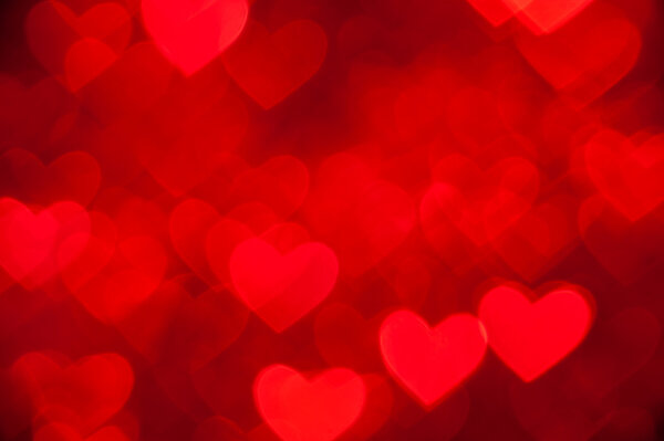 Red hearts background
