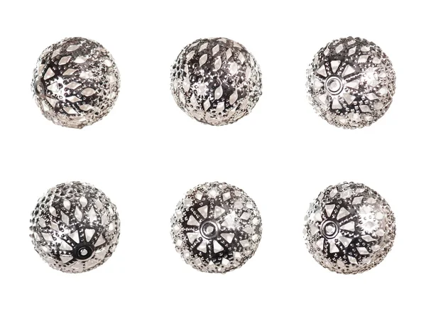 Oriental bolas de prata decorativas — Fotografia de Stock