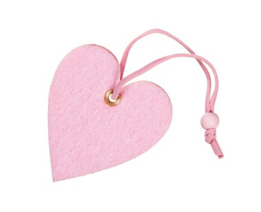 izole dekoratif kumaş pembe kalp