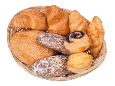 çörek sepeti izole