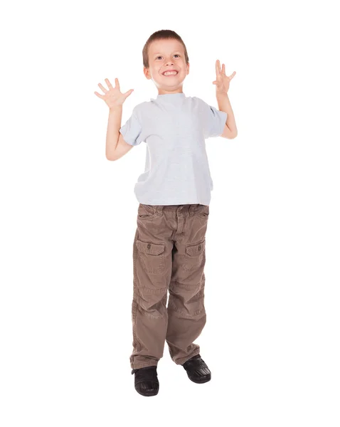 Boy show a big size — Stock Photo, Image