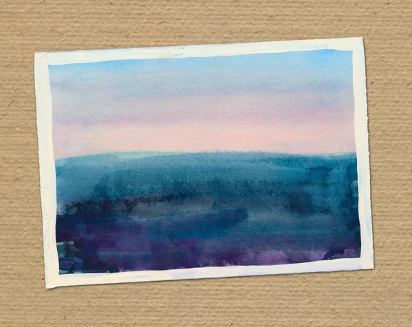 Picture of sea, watercolor drawing — Stock Photo, Image