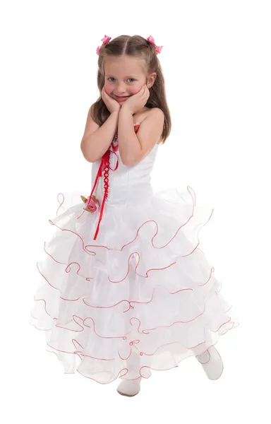 Girl in a ball gown — Stock Photo, Image