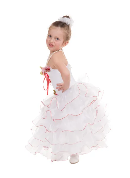 Menina em um vestido de baile — Fotografia de Stock