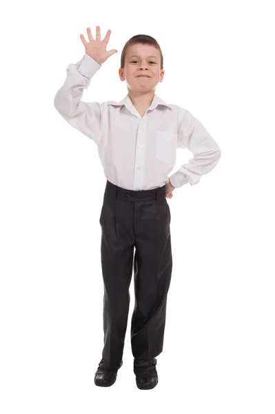 Menino de negócios em branco — Fotografia de Stock